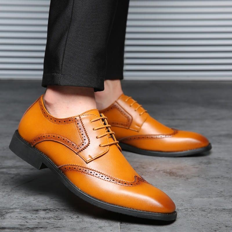 Stor Størrelse Herre Brogue Oxfords Normal Business Dress Sko