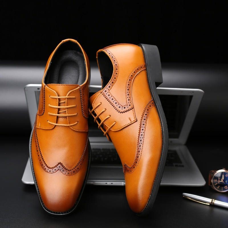 Stor Størrelse Herre Brogue Oxfords Normal Business Dress Sko