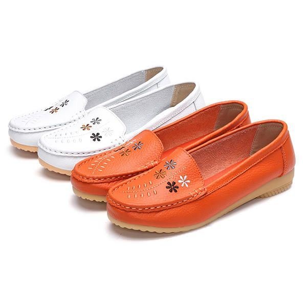 Blomsterbroderi For Dame Casual Slip On Flat Shoes