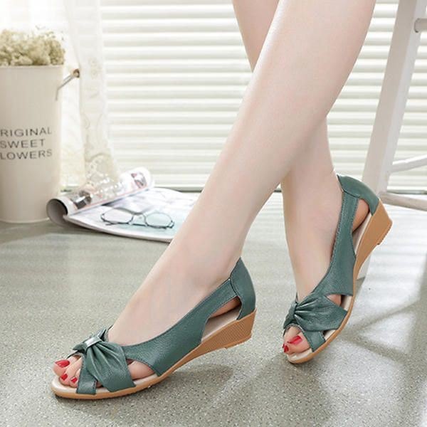 Butterfly Knot Hollow Out Causal Flats For Women