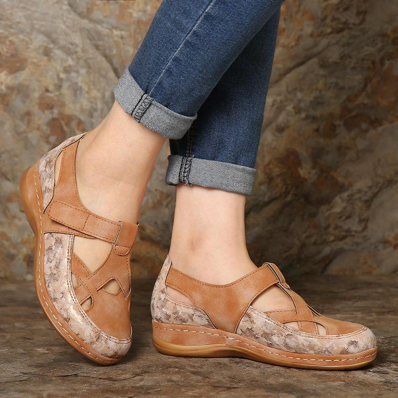 Dame Casual Cross Strap Hule Komfortable Flats