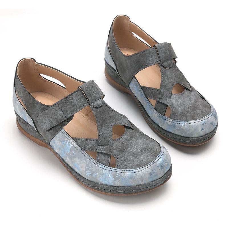 Dame Casual Cross Strap Hule Komfortable Flats