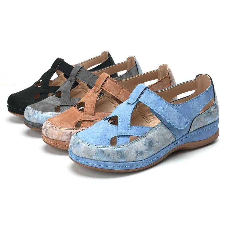 Dame Casual Cross Strap Hule Komfortable Flats