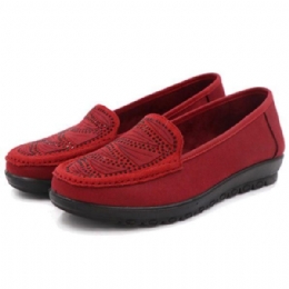 Dame Casual Flat Slip On Myke Sko I Semsket Skinn