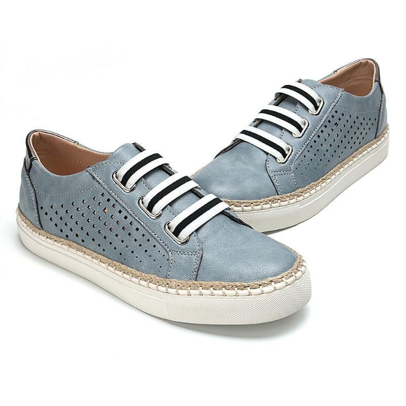 Dame Casual Håndvev Hollow Out Pustende Loafers