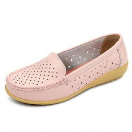 Dame Casual Hollow Out Myk Komfortabel Sommer Slip On Outdoor Flats Loafer Sko