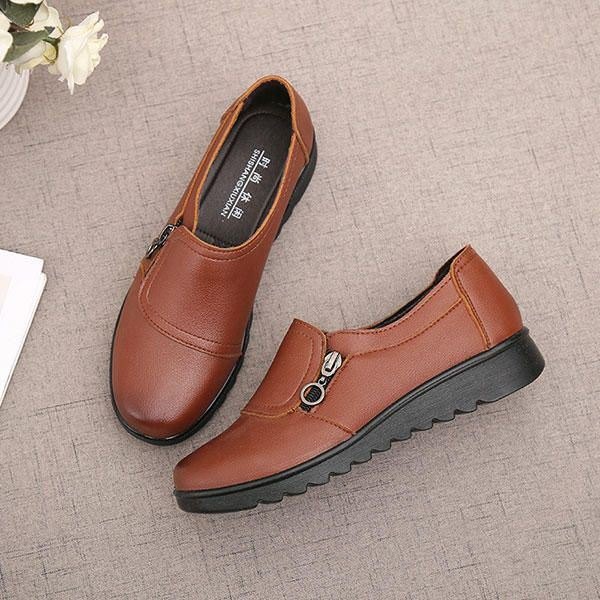 Dame Casual Leather Slip On Outdoor Flat Loafers