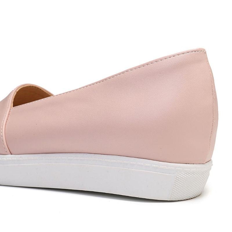 Dame Casual Pure Color Stitching Flats