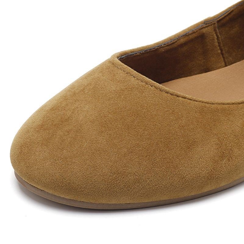 Dame Casual Suede Flats Cross Sko