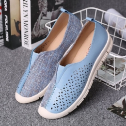 Dame Colorblock Comfy Hollow Pustende Casual Flats