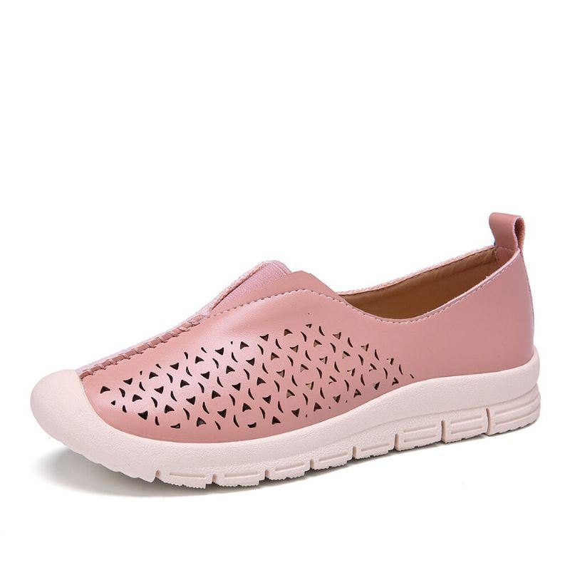 Dame Colorblock Comfy Hollow Pustende Casual Flats