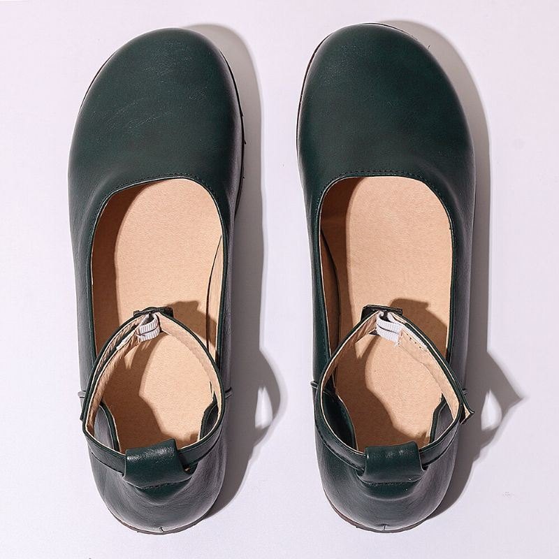 Dame Ensfarge Uformell Ankelspenne Flat Loafers