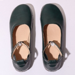 Dame Ensfarge Uformell Ankelspenne Flat Loafers