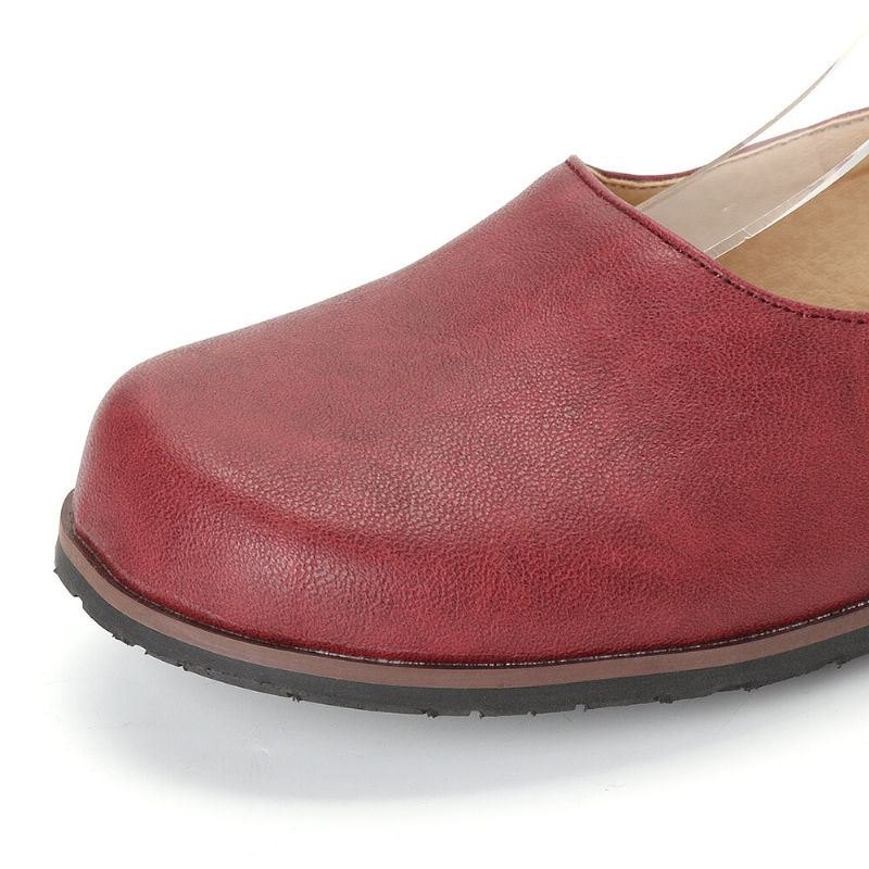 Dame Ensfarge Uformell Ankelspenne Flat Loafers