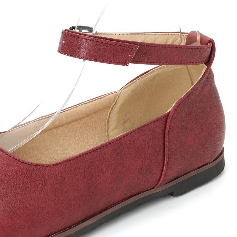 Dame Ensfarge Uformell Ankelspenne Flat Loafers