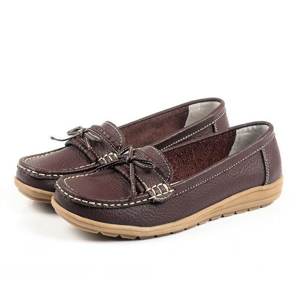 Dame Flat Slip On Casual Soft Outdoor Rund Toe Flat Loafers Sko