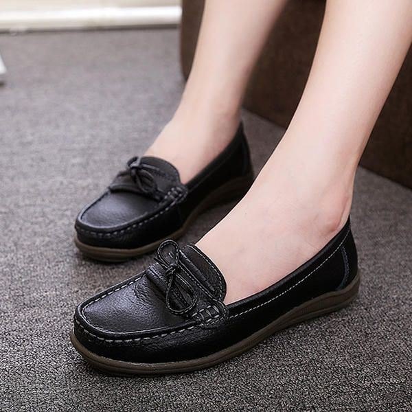 Dame Flat Slip On Casual Soft Outdoor Rund Toe Flat Loafers Sko