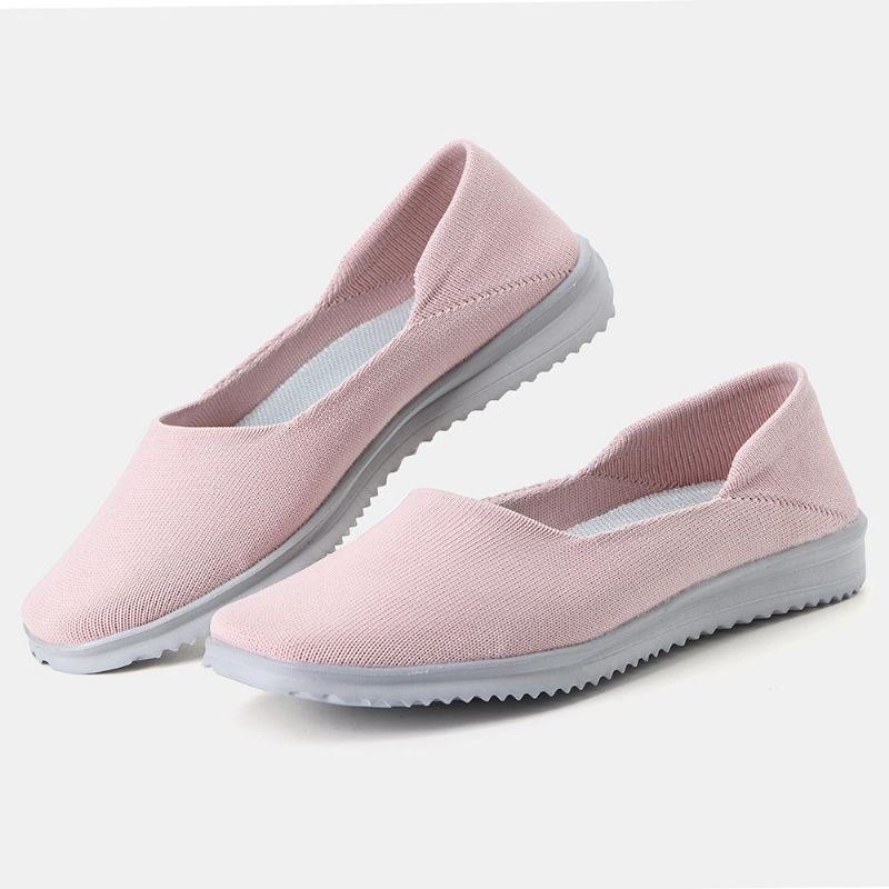 Dame Fritidssko Pustende Mesh Slip On Cloth Flats