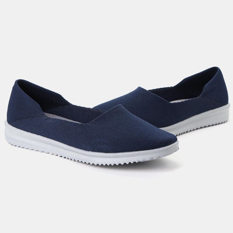 Dame Fritidssko Pustende Mesh Slip On Cloth Flats