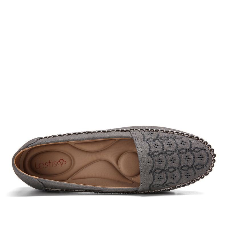 Dame Hand Stricing Hollow Comfy Massasje Pustende Casual Flats