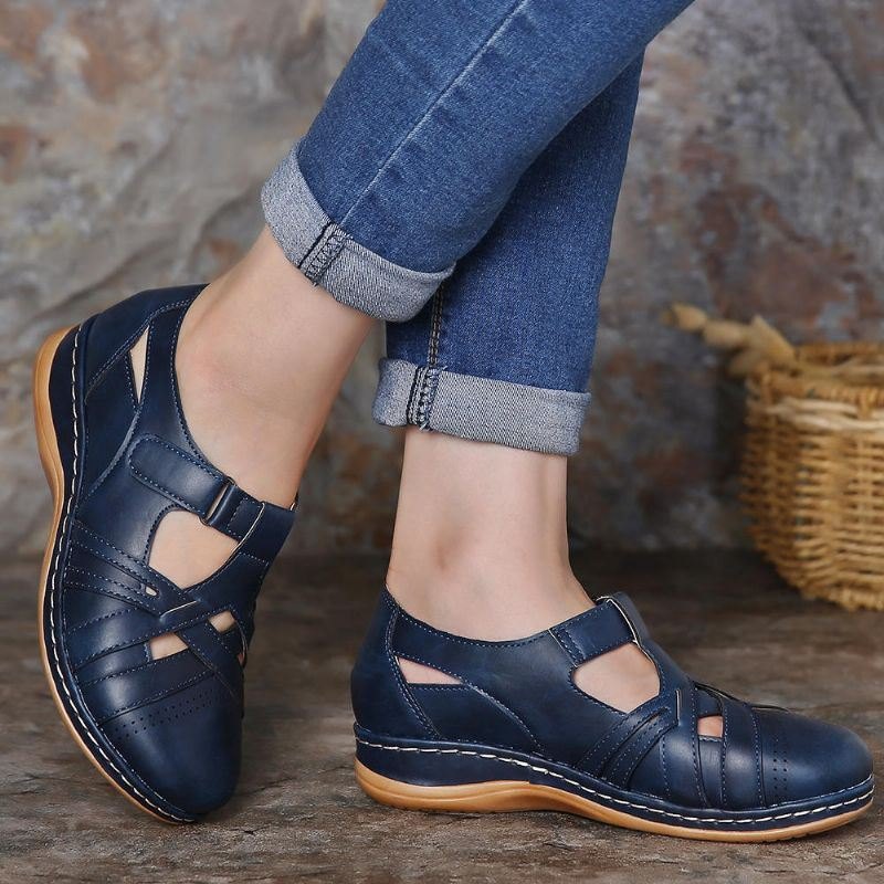 Dame Hollow Out Comfy Pustende Spring Flats Casual Sko