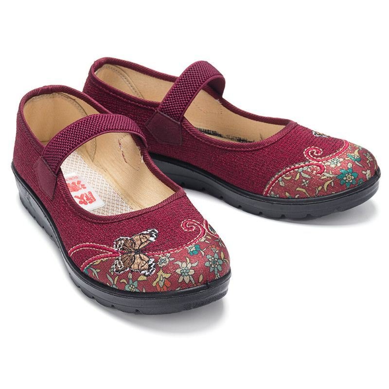 Dame Komfortable Sklisikre Elastiske Bånd Mary Jane Flat Loafers