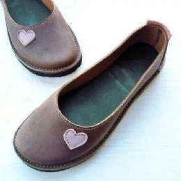 Dame Large Size Rund Toe Slip On Flats