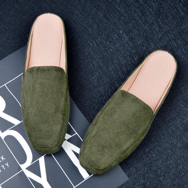 Dame Large Størrelse Pure Color Lett Casual Flats Loafers