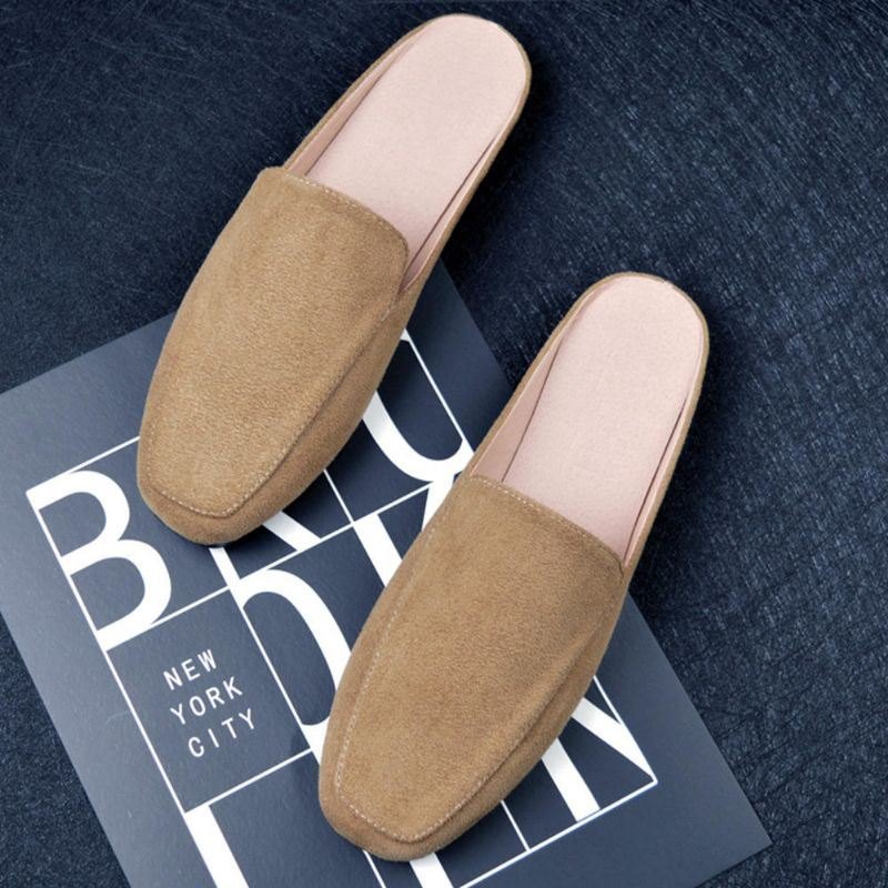 Dame Large Størrelse Pure Color Lett Casual Flats Loafers