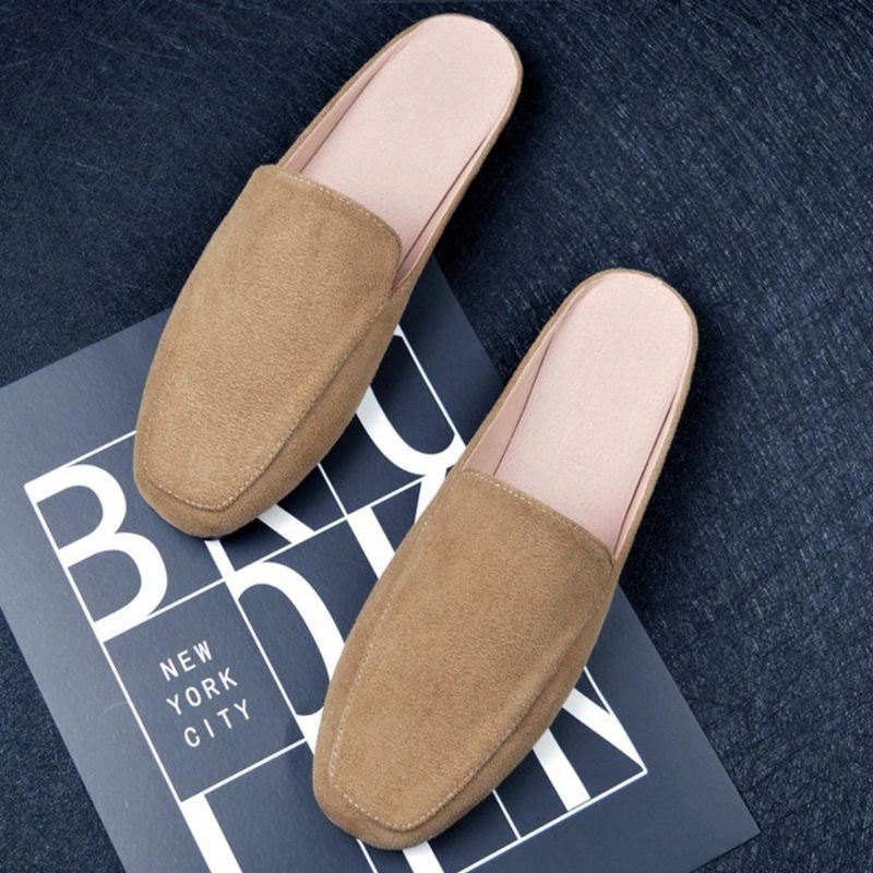 Dame Large Størrelse Pure Color Lett Casual Flats Loafers