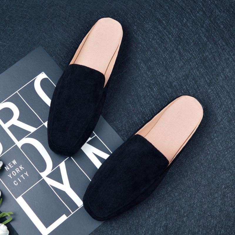 Dame Large Størrelse Pure Color Lett Casual Flats Loafers