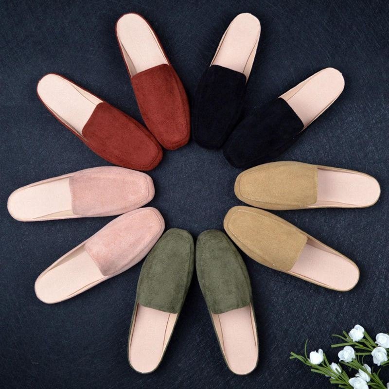 Dame Large Størrelse Pure Color Lett Casual Flats Loafers