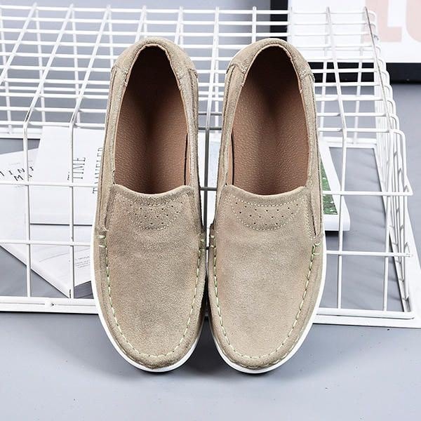 Dame Leather Rocker Sole Casual Loafers