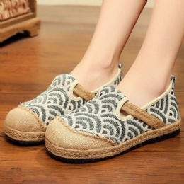 Dame Lin Comfy Bærbar Rund Toe Casual Espadrille Flat Loafers