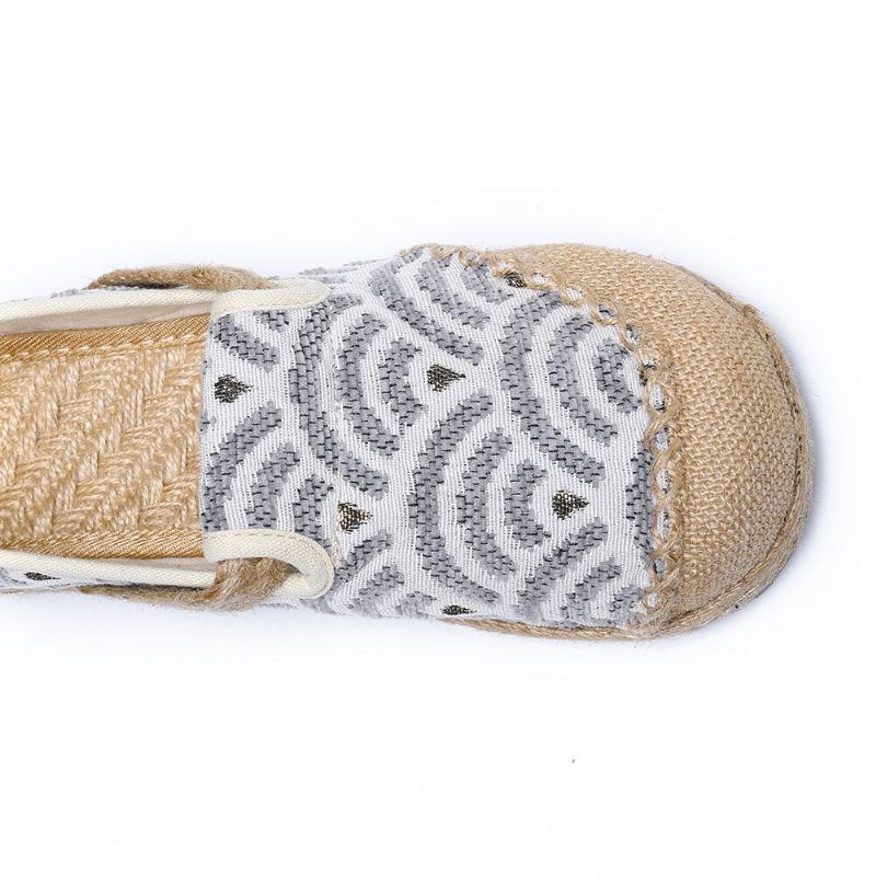 Dame Lin Comfy Bærbar Rund Toe Casual Espadrille Flat Loafers