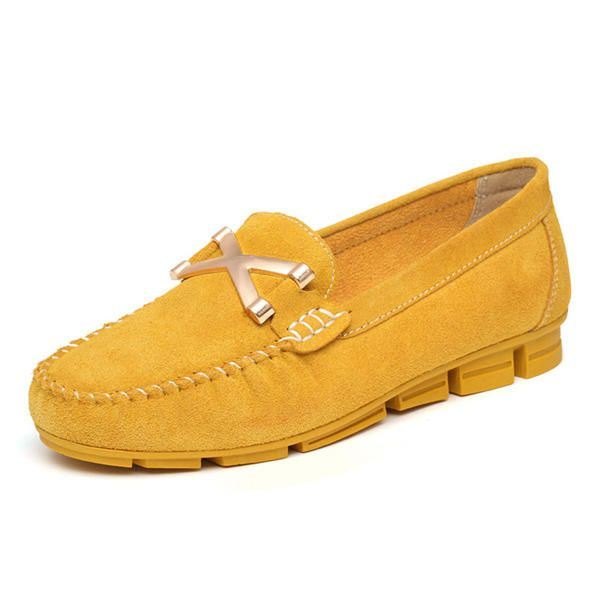 Dame Nye Høstflater Soft Sole Flats Rund Toe Flat Loafers