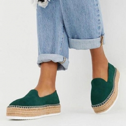 Dame Semsket Espadrilles Straw Braided Platform Loafers