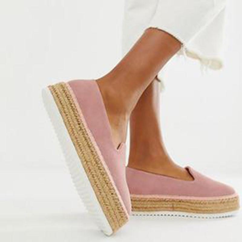 Dame Semsket Espadrilles Straw Braided Platform Loafers