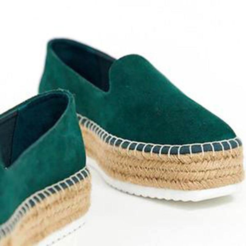 Dame Semsket Espadrilles Straw Braided Platform Loafers