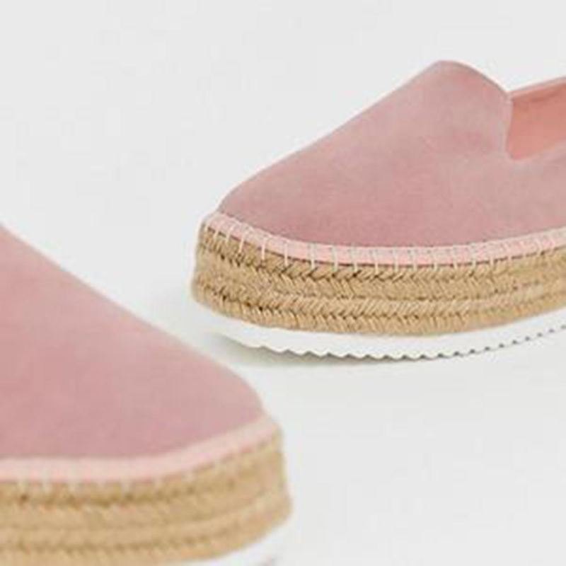 Dame Semsket Espadrilles Straw Braided Platform Loafers