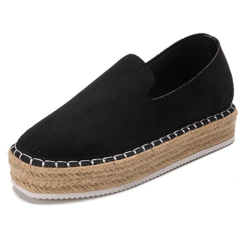 Dame Semsket Espadrilles Straw Braided Platform Loafers