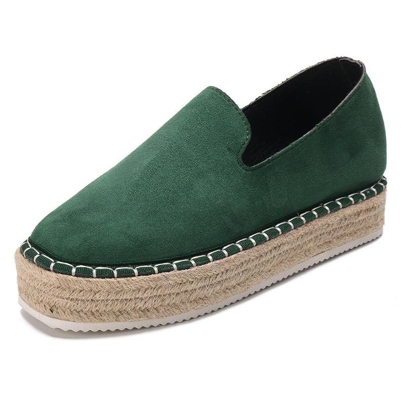 Dame Semsket Espadrilles Straw Braided Platform Loafers