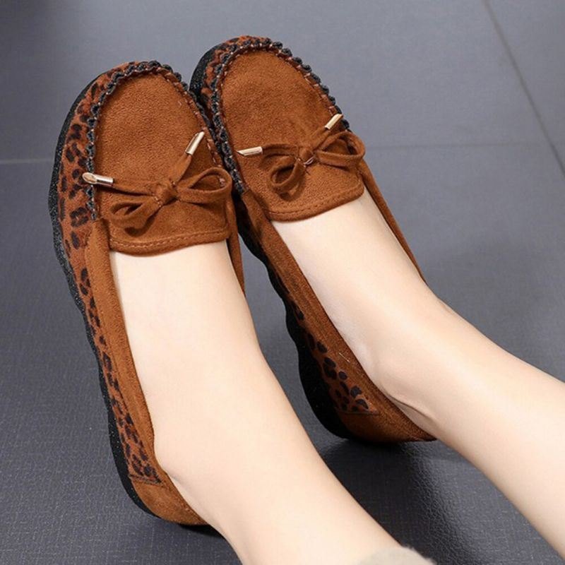 Dame Semsket Sløyfe Comfy Non-slip Casual Loafers