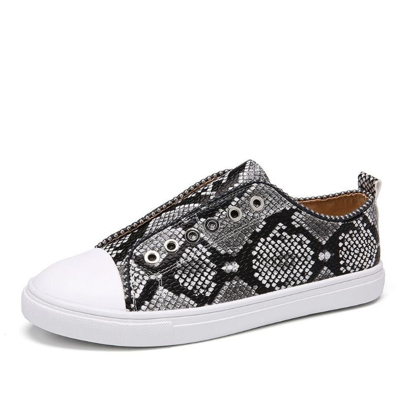 Dame Soild Farge Studded Slip On Comfy Flats