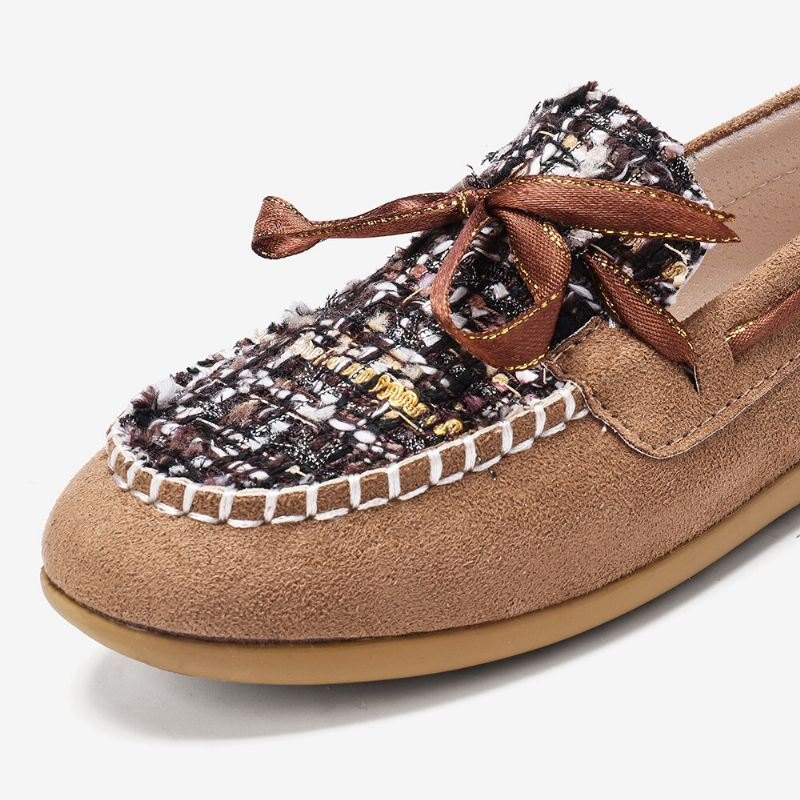 Dame Sommerfuglknute Dekor Liten Duft Vind Komfortabel Pustende Casual Slip On Loafers