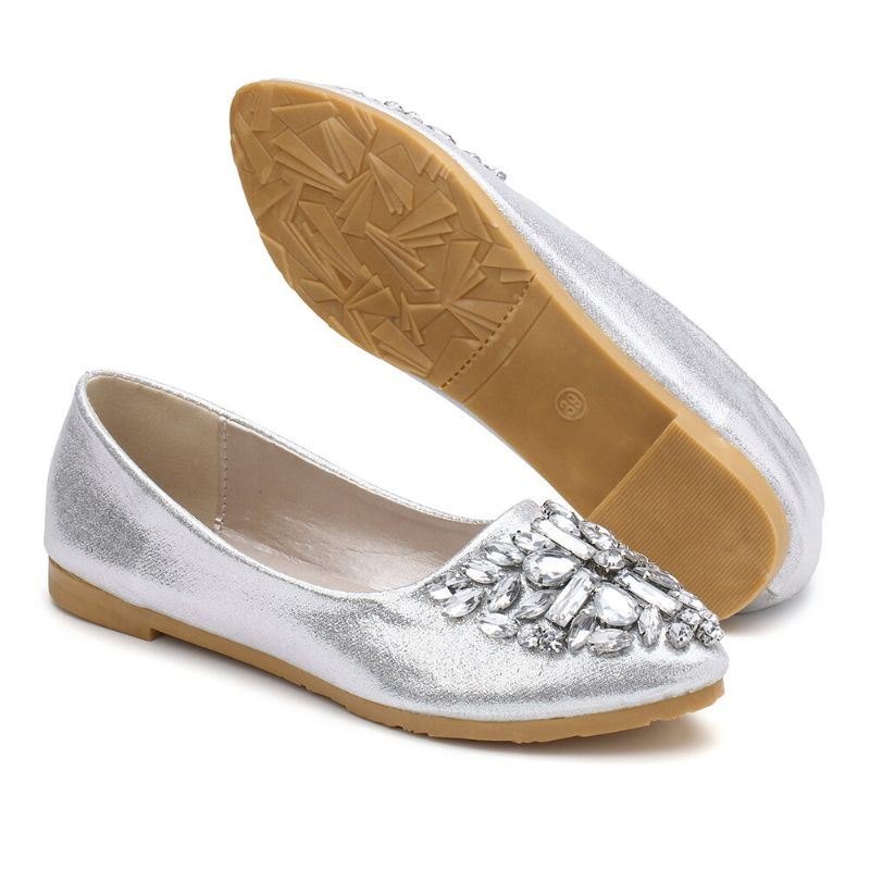 Dame Søt Rhinestone Dame Lett Rhinestone Dressy Flats