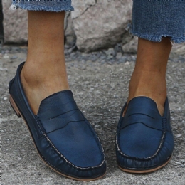 Dame Stor Størrelse Comfy Soild Slip On Casual Flats Loafers