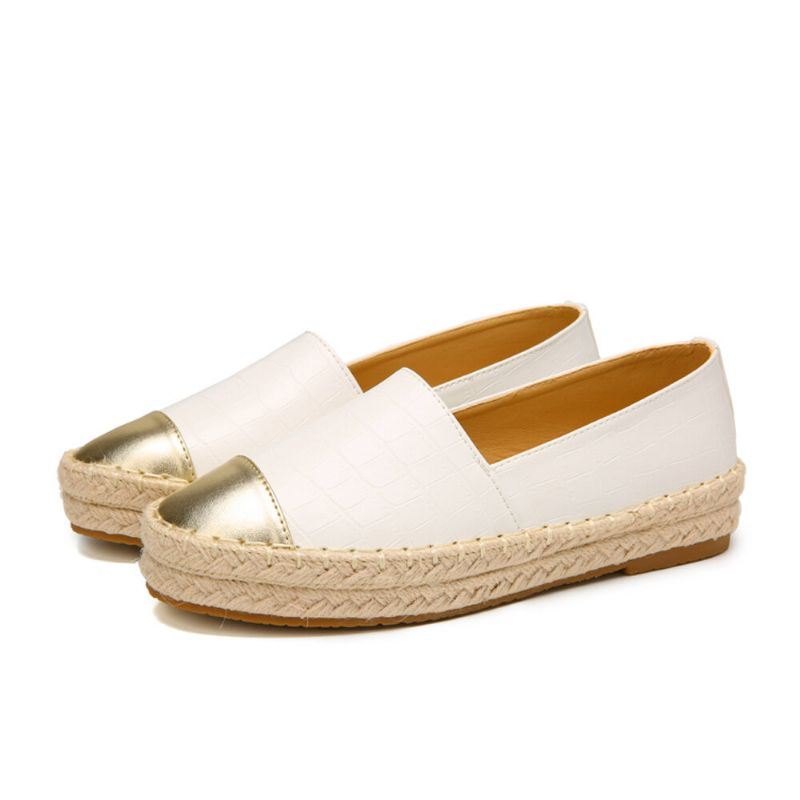 Dame Uformell Skjøting Slip On Espadrille Loafers Flats Fisherman's Shoes