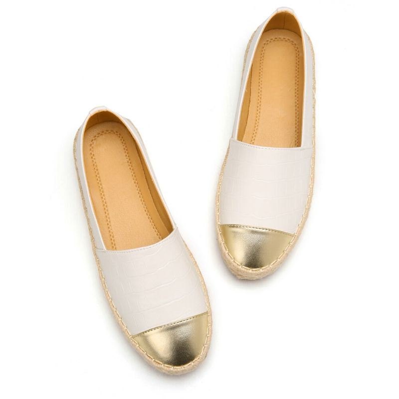 Dame Uformell Skjøting Slip On Espadrille Loafers Flats Fisherman's Shoes