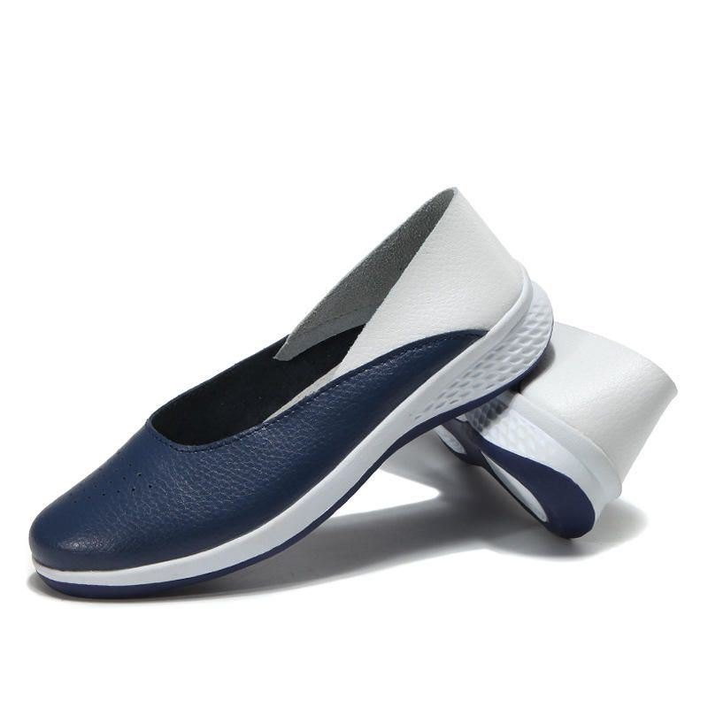 Dame Uformelt Myk Søm Slip On Flats Loafers